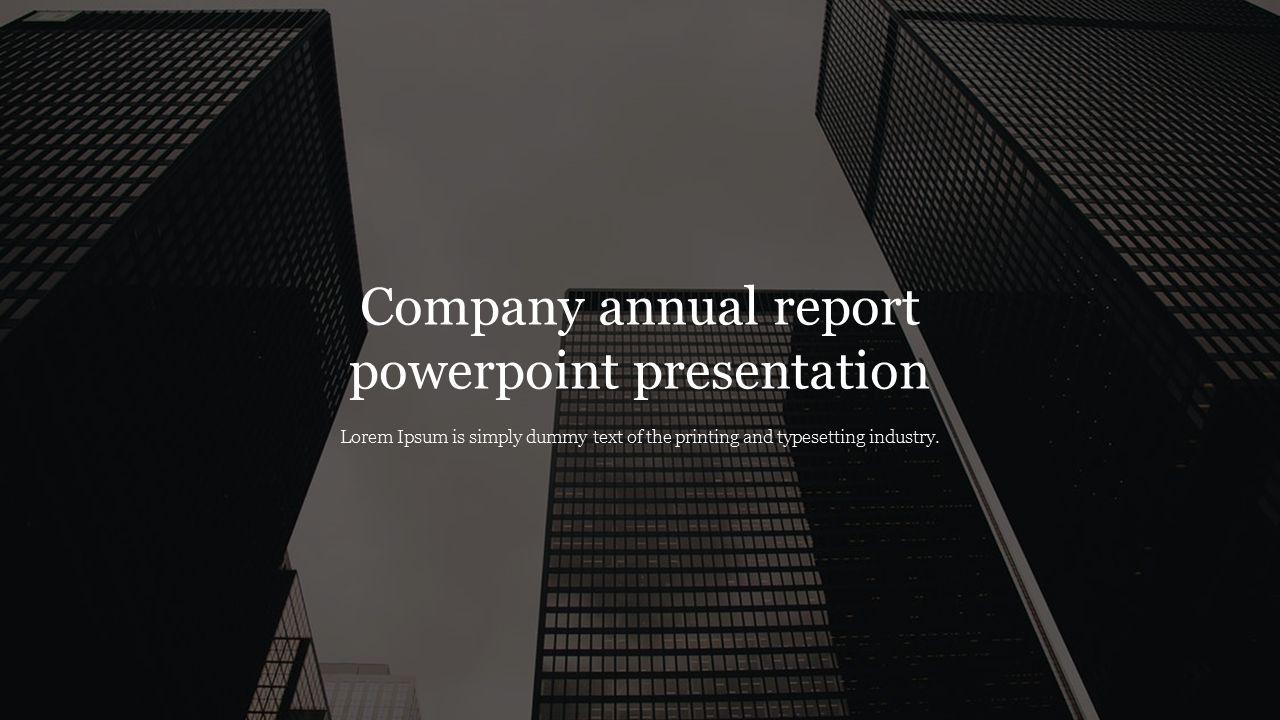 Stunning Annual Report Presentation Template and Google Slides